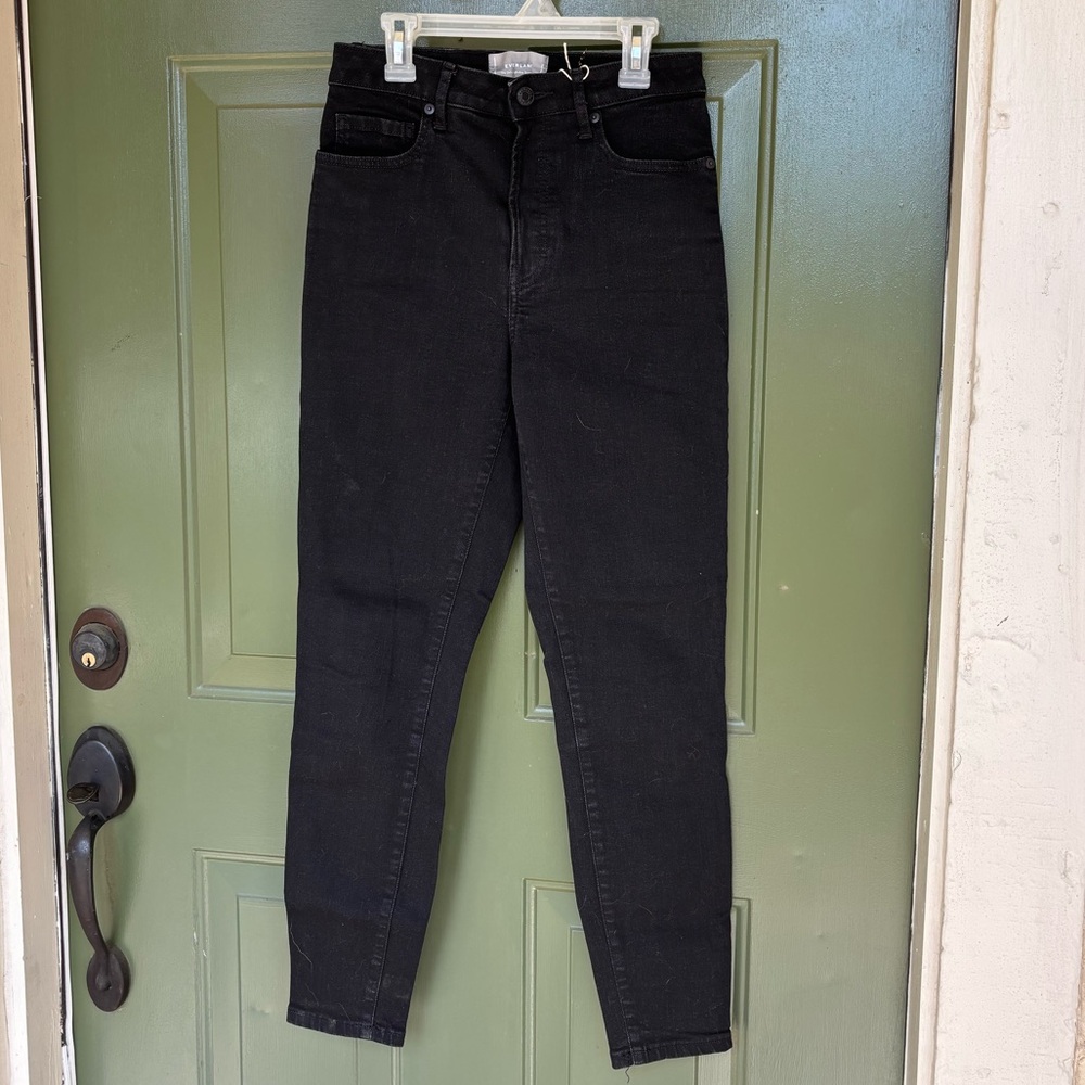 Everlane The Curvy Stretch High Rise Skinny Jean Black 27 Regular